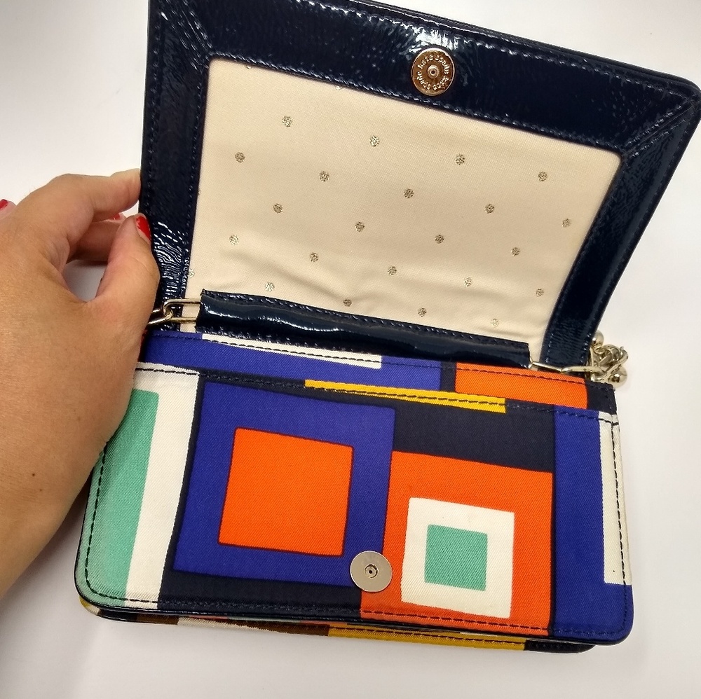 SOLD Kate Spade | geometric chain wallet purse - Picture 3 of 6